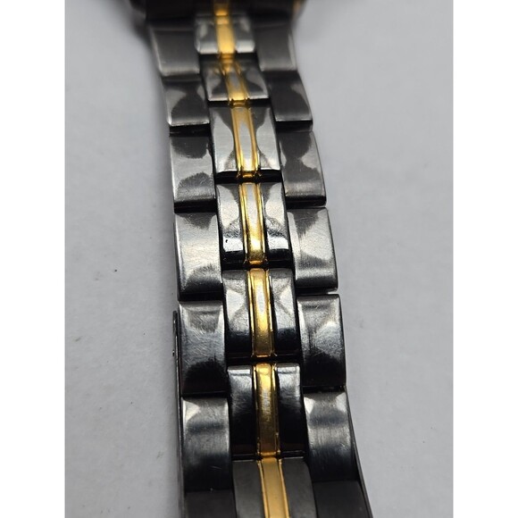 Pulsar by Seiko V0720050 Alarm Chrono Ana Digi Watch Black Gold Mens New Battery - Picture 11 of 13